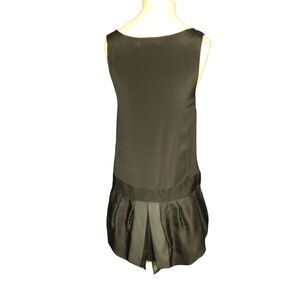Erin Black Silk Cocktail Flapper 20's Glam Dress Size Small